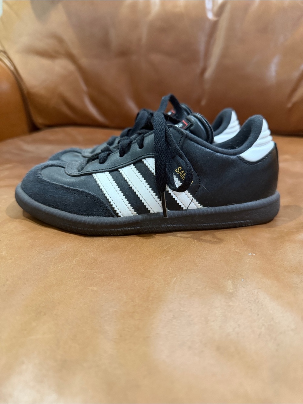 adidas Kids Samba Sneakers in Black and White